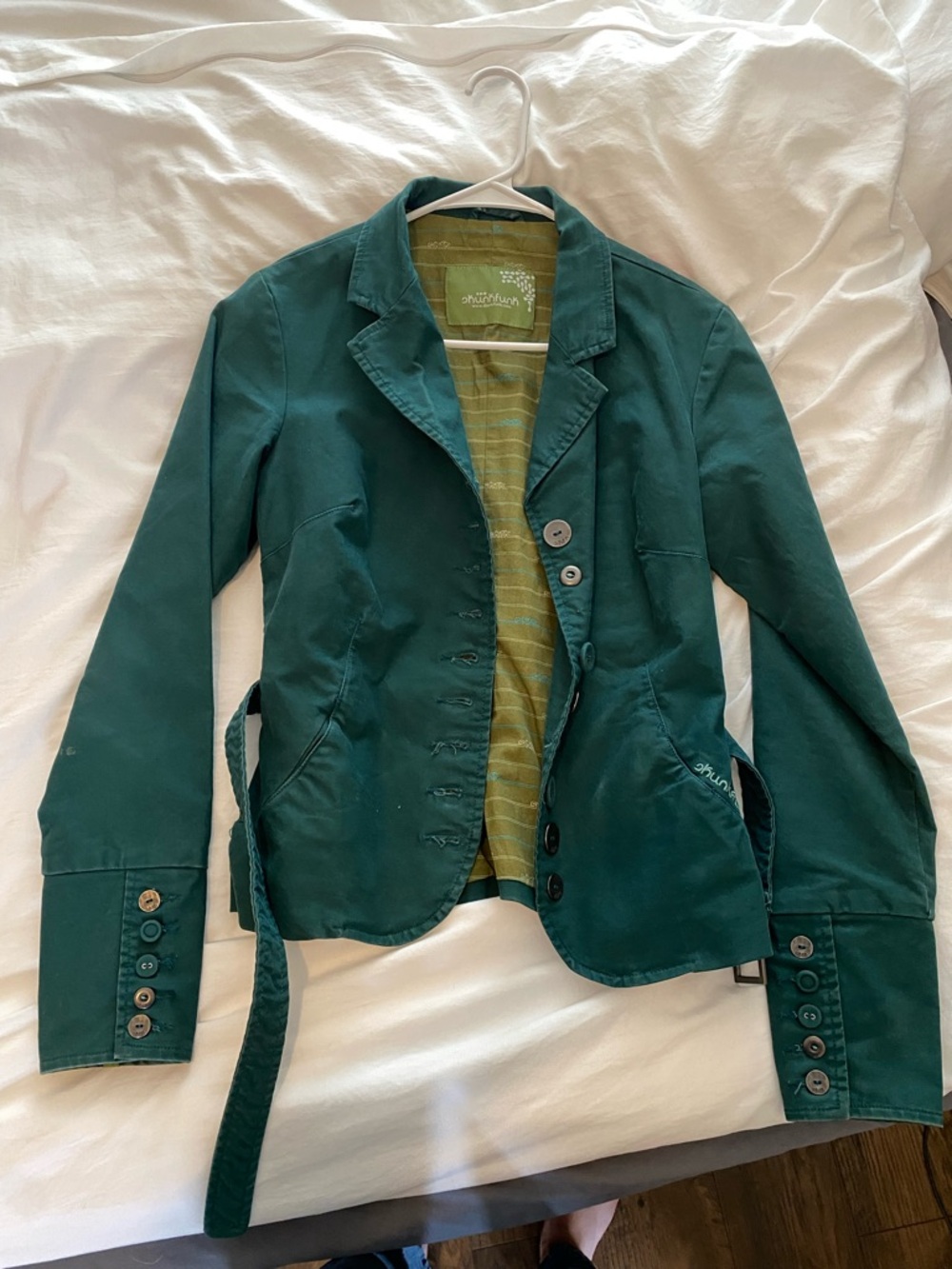 Skunkfunk Teal Green Women's Blazer Jacket